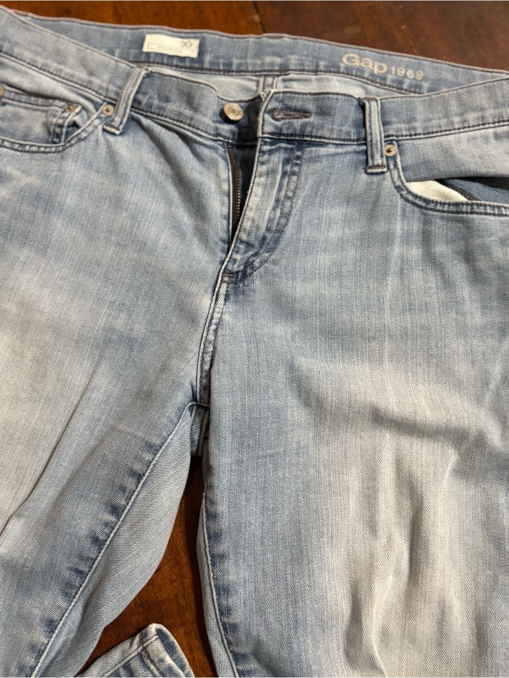 GAP Women's Light Blue Straight Leg Jeans Girlfriend 30R